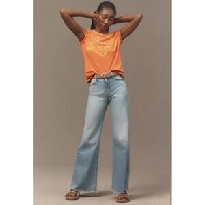 NWT MOTHER "Lil Goodie Goodie" Tee In Orange Sold Out Spritz Soft Cotton Small